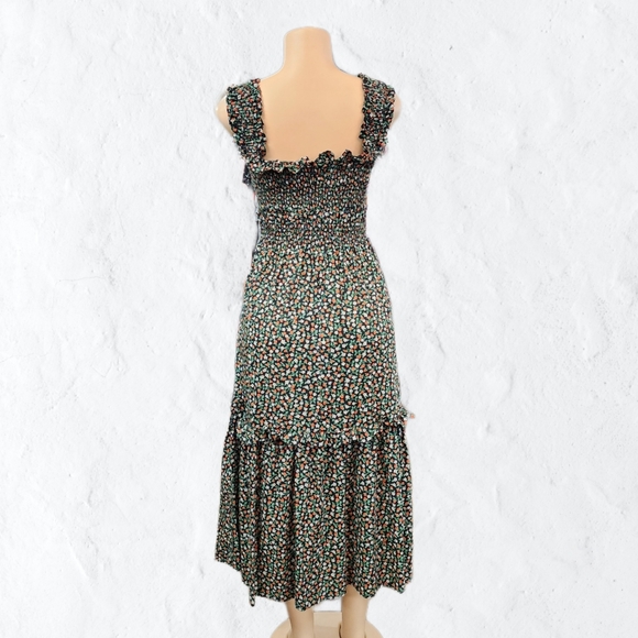 Small Sea New York Long Black Dress With Strawberries - Picture 3 of 7